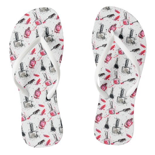 Waterverf Nail Pools Patroon Teenslippers (Voetbed)