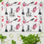 Waterverf Nail Pools Patroon Theedoek (Gevouwen)