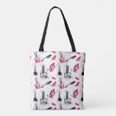 Waterverf Nail Pools Patroon Tote Bag (Achterkant)