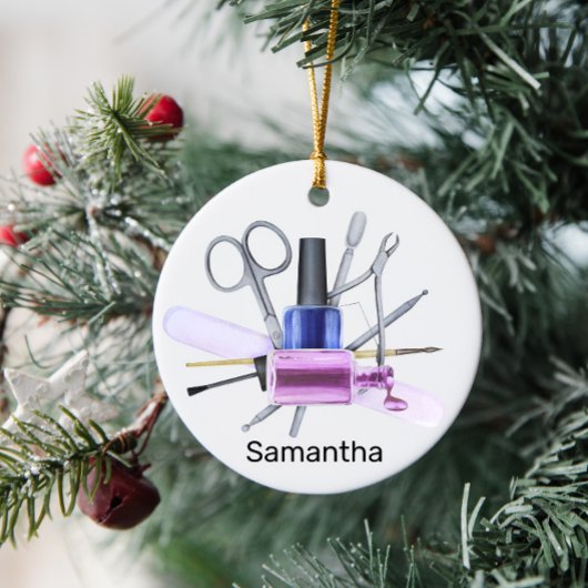 Waterverf Nail Salon gepersonaliseerd Nail Pools Keramisch Ornament