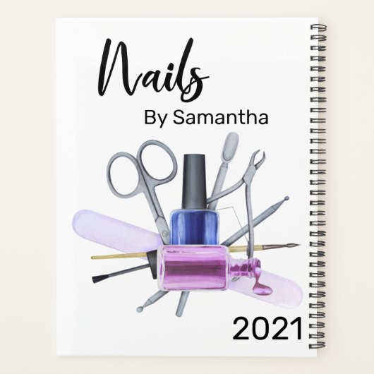Waterverf Nail Salon Manicure Nail Pools Planner (Achterkant)
