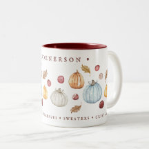 Waterverf najaar aangepaste tweetone koffie-Mok Cu
