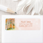 Waterverf najaar Aspen Trees Etiket (Insitu)