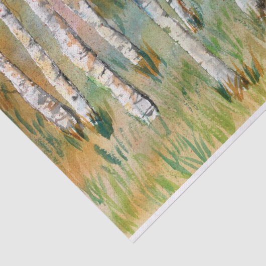 Waterverf najaar Aspen Trees Tissuepapier (Detail)