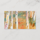 Waterverf najaar Aspen Trees Visitekaartje (Achterkant)