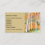 Waterverf najaar Aspen Trees Visitekaartje (Voorkant)