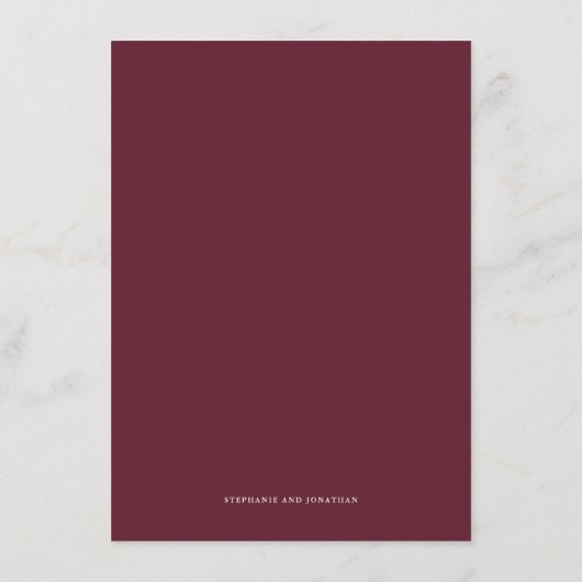 Waterverf najaar bloei voor de Passen getrouwd Informatiekaartje (Achterkant)