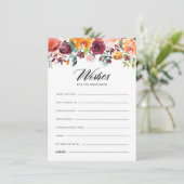 Waterverf najaar bloei voor de Passen getrouwd Informatiekaartje (Staand voorkant)