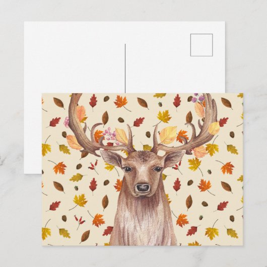 Waterverf najaar briefkaart (Voorkant / Achterkant)