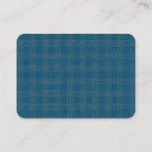 Waterverf najaar Floral Blue Wedding Website RSVP Visitekaartje (Achterkant)