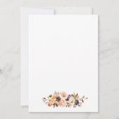 Waterverf najaar Floral Gold Lijst Wedding Kaart (Achterkant)