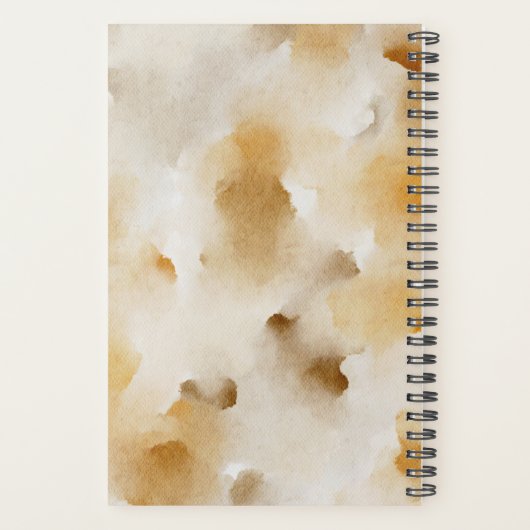 Waterverf najaar geel en wit Lijst Planner (Achterkant)