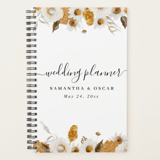 Waterverf najaar geel en wit Lijst Planner (Voorkant)