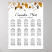 Waterverf najaar geel en wit Lijst Poster (Voorkant)