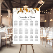 Waterverf najaar geel en wit Lijst Poster