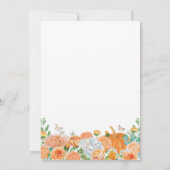 Waterverf najaar Herfst Floral Wedding Uitnodiging (Achterkant)