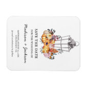 Waterverf najaar herfst huwelijk sparen de Datum Magneet (Horizontaal)