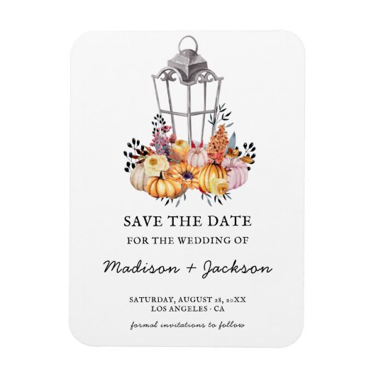 Waterverf najaar herfst huwelijk sparen de Datum Magneet (Verticaal)