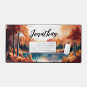 Waterverf najaar landschap bureaumat (Keyboard & Muis)