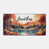 Waterverf najaar landschap bureaumat (Voorkant)