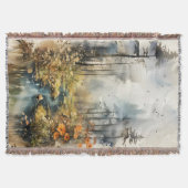 Waterverf najaar landschap deken (Voorkant)