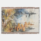 Waterverf najaar landschap deken (Voorkant)