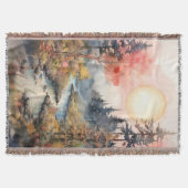 Waterverf najaar landschap deken (Voorkant)