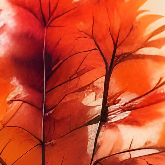 Waterverf najaar landschap poster