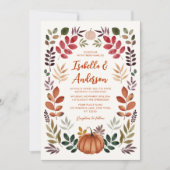 Waterverf najaar leves Pumpkin Wedding Kaart (Voorkant)