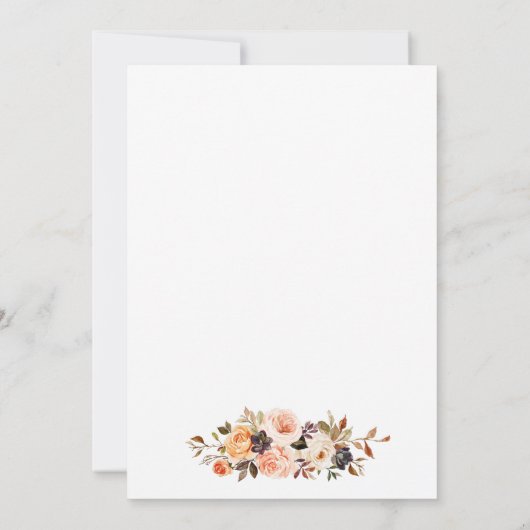 Waterverf najaar Lijst Floral Geo Kaart (Achterkant)