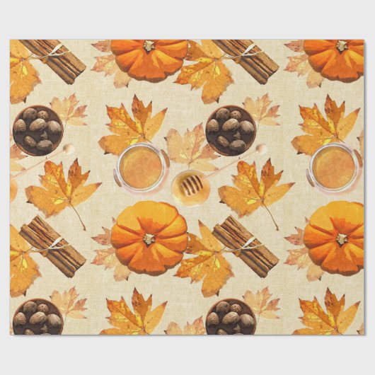 Waterverf najaar Magische  scènes Cadeaupapier (Vlak)