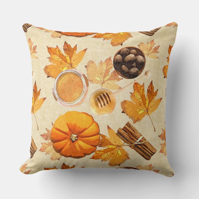 Waterverf najaar Magische  scènes Kussen (Voorkant)