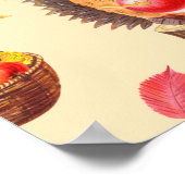 Waterverf najaar naadloos patroon. Cute watercol Poster (Hoek)