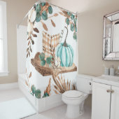 Waterverf najaar naadloos patroon met gekleurde pu douchegordijn (In situ)