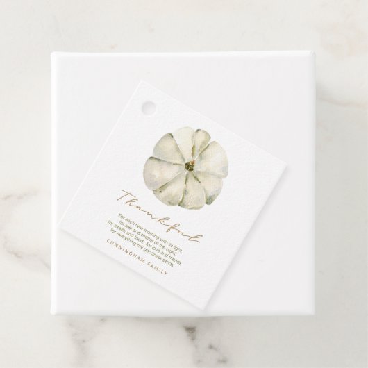 Waterverf najaar pomkin Thankful Thanksgiving Bedankjes Labels (In situ)