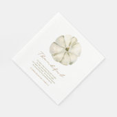 Waterverf najaar pomkin Thankful Thanksgiving Servet (Hoek)