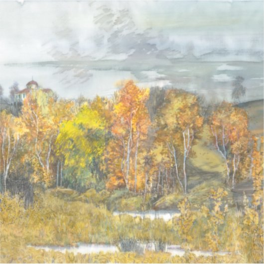 Waterverf najaar schilderen sticker (Voorkant)