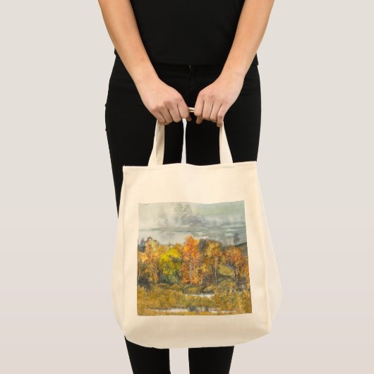 Waterverf najaar schilderen tote bag (Voorkant (product))