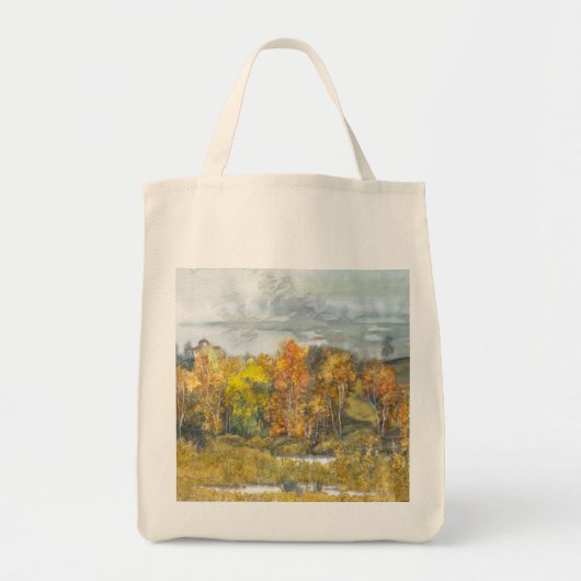 Waterverf najaar schilderen tote bag (Voorkant)