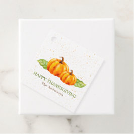 Waterverf najaar Thanksgiving pomkin Bedankjes Labels