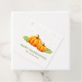 Waterverf najaar Thanksgiving pomkin Bedankjes Labels (In situ)