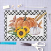 Waterverf najaar Thanksgiving zonnebloemen pompoen Tissuepapier (Craft)