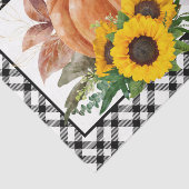 Waterverf najaar Thanksgiving zonnebloemen pompoen Tissuepapier (Detail)