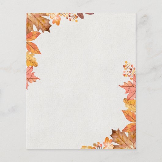 Waterverf najaar Uitnodigingsbrochure over lefbrui Flyer (Achterkant)