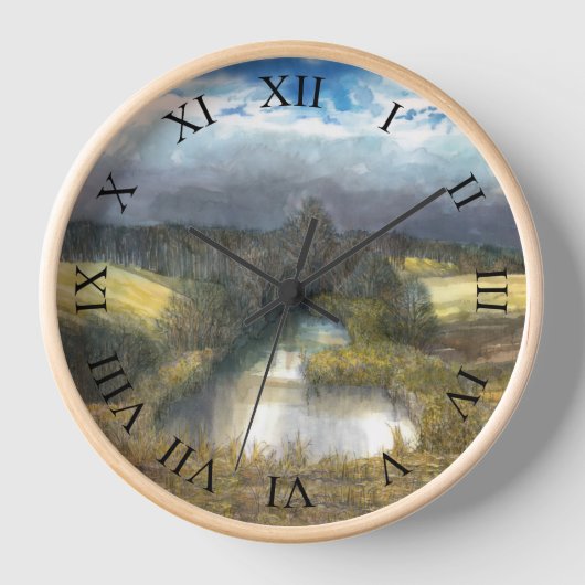 waterverf najaar vijver (Voorkant)