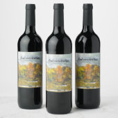 Waterverf najaar wijn etiket (Flessen)