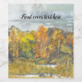 Waterverf najaar wijn etiket (Enkel label)