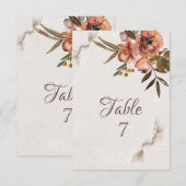 Waterverf najaarbloemen kaart (Voorkant / Achterkant)