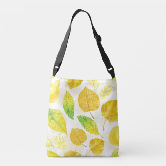 Waterverf najaarpatroon crossbody tas (Achterkant)