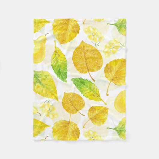 Waterverf najaarpatroon fleece deken (Voorkant)